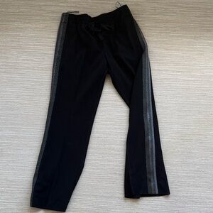 Zadig & Voltaire Black Joggers with Metallic Stripes.